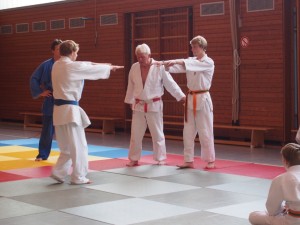 Die Hohenbrunner Judoka beim Training